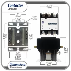 Apac-36024 Ap Appli Parts 814245021993 Heavy Duty 3 Poles Contactor 60 Amp 24 Volts Coil Repl #2
