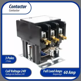 Apac-36024 Ap Appli Parts 814245021993 Heavy Duty 3 Poles Contactor 60 Amp 24 Volts Coil Repl #3