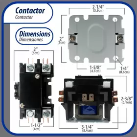 Apac-1s40240 Ap Appli Parts 814245026585 Heavy Duty 1 Pole With Shunt Contactor 40 Amp 240 Vo #2