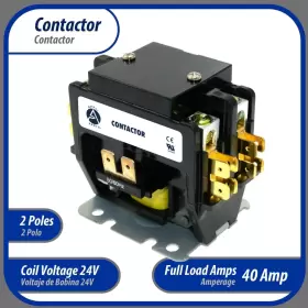 Apac-24024 Ap Appli Parts Heavy Duty 40a 2-pole Contactor 24v Coil Replacement #3