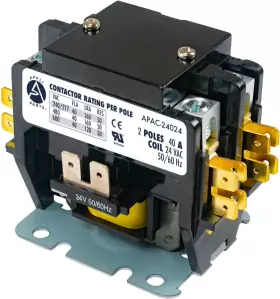 Apac-24024 Ap Appli Parts Heavy Duty 40a 2-pole Contactor 24v Coil Replacement