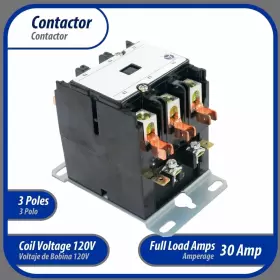 Apac-330120 Ap Appli Parts Heavy Duty 3 Poles Contactor 30 Amp 120 Volts Coil Re #3