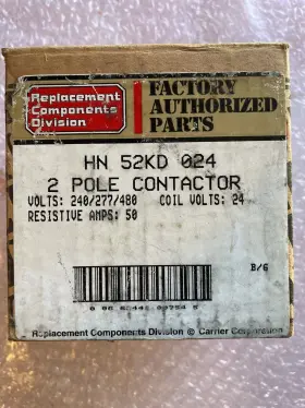 Hn52kd024 Carrier Brand New/ Oem/ Factory Authorized Part 2 Pole Contactor