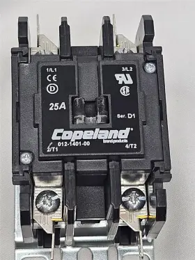 012-1401-00 Copeland Contactor 2 Pole 25 Amp 208-240 Vac Coil #3