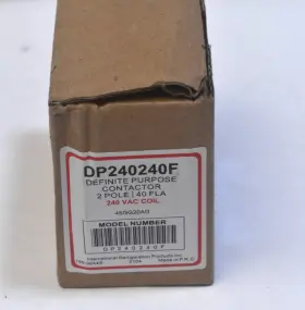 Dp240240f Definite Purpose Contactor 2 Pole 40 Fla 240vac Coil Refrigeration