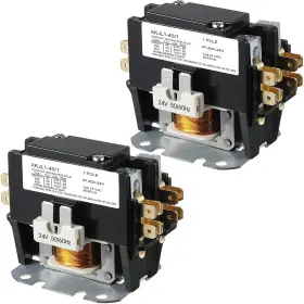 Dreyoo Cac24v40a 24v Coil 40a 1 Pole Air Conditioner Contactor Ul Certified 2 Pack