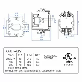Dreyoo-contactor-c0095 Dreyoo Carrier Hvac Motor Contactor 24vac 40 Amp Coil 2 Pole Replacement Relays #3