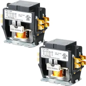 Dreyoo-relays-2356 Dreyoo 2 Pack Carrier Hvac Motor Contactor 120v 30 Amp Coil Pole Replacement