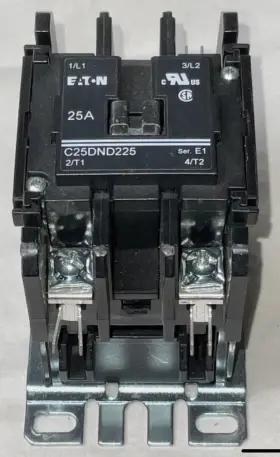 C25dnd225 Eaton Cutler Hammer Definite Purpose Contactor 25a 2-pole 24v Circuit