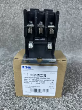 C25dnd325b Eaton New / Cutler Hammer Contactor - 25 Amp 3 Pole 208/240v Coil #3