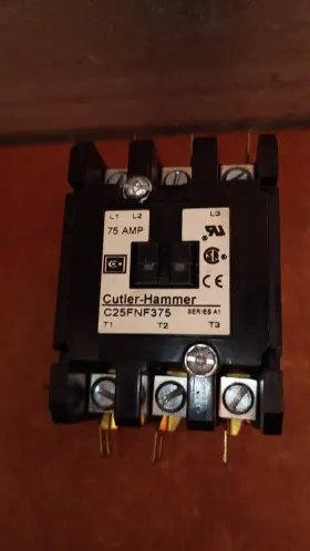 C25fnf375 Eaton / Cutler Hammer Contactor 75 Amp 3 Pole 120v Coil