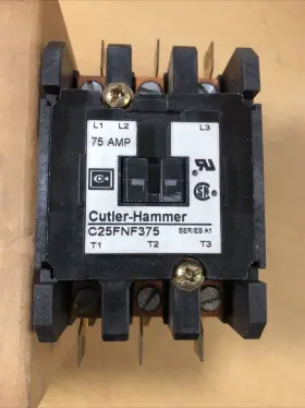 C25fnf375t Eaton / Cutler Hammer Contactor - 75 Amp 3 Pole 24v Coil 5396 #3