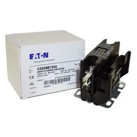 Eaton Cutler Hammer C25anb130a Definite Purpose Contactor - 30a Single-pole 110-120v Coil