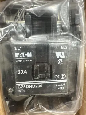 C25dnd230b Eaton Cutler Hammer / Contactor - 30 Amp 2 Pole 208/240v Coil