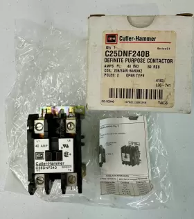 C25dnf240b Eaton / Cutler Hammer Contactor - 40 Amp 2 Pole 240v Coil
