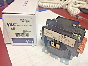 90-247 Emerson Contactor 2 Pole 40 Amp 24 Vac White Rodgers #90-247
