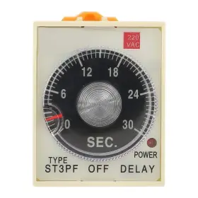 St3pf Fafeicy 038627684367 0-30s Power Off Delay Timer Relay Knob Control Time With Base Ac #2