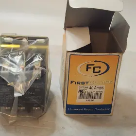 Y4626 First Choice 3 Pole Contactor 24 Volt Coil Rated 40 Amps By New Open Box