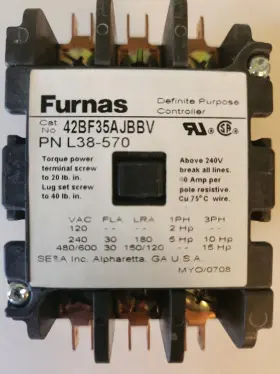 42bf35ajbbv Furnas New In Box Definite Purpose Controller 30amp 24v Coil #3