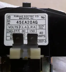 45ea20ag Furnas Magnestic Contactor 40 Amp Nib Nos #2