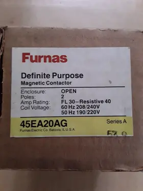 45ea20ag Furnas Magnestic Contactor 40 Amp Nib Nos