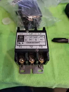 Cr353ac3ah1ab Ge General Electric Contactor 3 Pole 30 Amp 24 Volt Coil