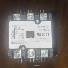 08-0250-03 Hartland Controls 08025003 3 Pole Contactor For Carrier Bryant Payne
