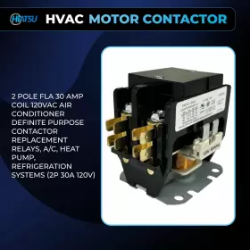Hiatsu 898734770749 Hvac Motor Contactor 2 Pole Fla 30 Amp 120v Air Conditioner Definite Purpose #2