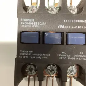 Xmc0-403-ebbc3rf Homer 3-pole Contactor 24vac Coil Hvac Refrigeration T-733