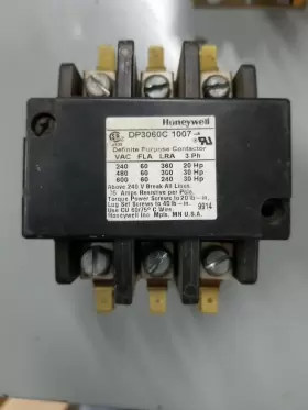 Dp3060c1007 Honeywell 3 Pole Definite Purpose Contactor Dp3060c 220/20/240