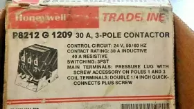 P8212 Honeywell 1209 New G Contactor 30a 3 Pole 24v 50/60hz #2