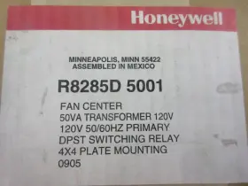 R8285d Honeywell 5001 Furnace Transformer Relay Fan Center 120v 50va 4x4 Mtg #3