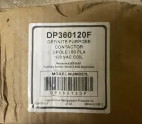 Dp360120f Irp Definite Purpose Contactor 3 Pole Phase 120v Coil Free Shipping
