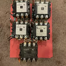 Dp36024f Irp Lot Of 5 Definite Purpose Contactor 3 Pole 24vac With Some Wiring Used