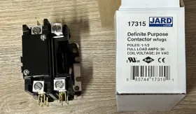 17315 Jard/mars / Definite Purpose Contactor - 30 Amp 1-1/2 Pole Coil 24 Vac New