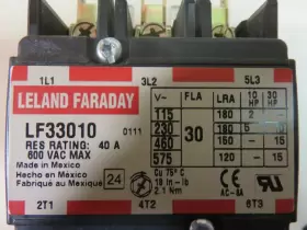 Lf33010 Leland Faraday 3 Pole Electrical Contactor- A/c Part 24 Volt Coil #lf33010 #3