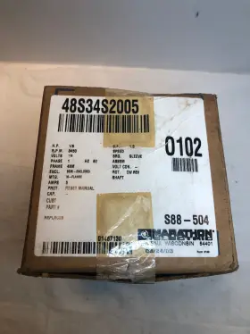 48s34s2005 Marathon Electric O102 Motor 1/6hp 3450rpm 115v 48m S88-504 El2012 #2