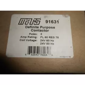 175015 Mars 91631 91631/33p923 Pole 60 Amp Contactor Coil Volts 24 #3