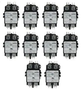 942024 Migro Lot Of 10 Contactors Dp 2 Pole 40 Amp 24v Coil Hvac Ac 50a 30a Motor 24vac 10pcs