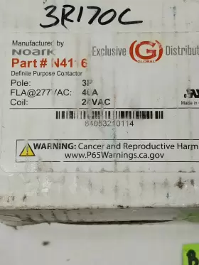 N4116 Noark Definite Purpose Contactor 3 Pole 24 Volt 40 Amp #2