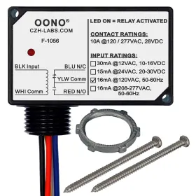 Oono 954525631567 Spdt 10amp Power Relay Module Plastic Enclosure And Pre-wired Ac 120v