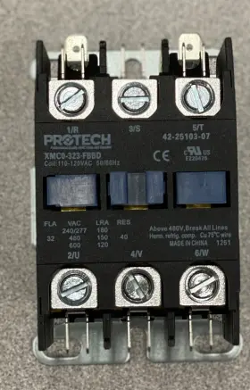 42-25103-07 Protech 3 Pole 30 Amp 120 Volt Coil Contactor