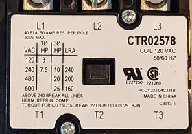 Ctr02578 Service First Contactor 120 Vac Coil 3 Pole 40 Amp - Lot Of #2