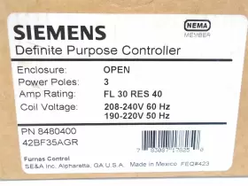 42bf35agr Siemens Siemans Furnas - Definite Purpose Contactor 240v 30a 3pl 5-15hp #3