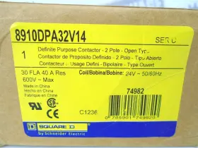 8910dpa32v14 Square D - Contactor 30a 2p 5hp 230vac 24v Coil New #3
