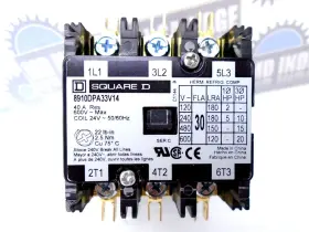 8910dpa33v14 Square D - Contactor 30a 3p 20hp 575vac 24v Coil New #3