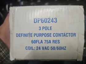 Dp60243 Supco Contactor 60 Fla 75 Rla 24 Volts 3 Pole #2