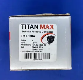 Tmx350c Titan Max Definite Purpose Contactor 3 Pole 50 Fla 208-240v Coil New