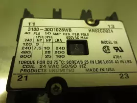 30q1028wb Tyco Electronics Contactor Model 98 #3