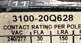 3100-20q628 Tyco Electronics Hn52kc051 Contactor 2p Coil 24vac 50/60hz Ra #3